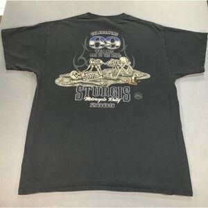 Biker 2009 Sturgis 69th Black Hills Motorcycle Rally Black Size XL T-Shirt Mens